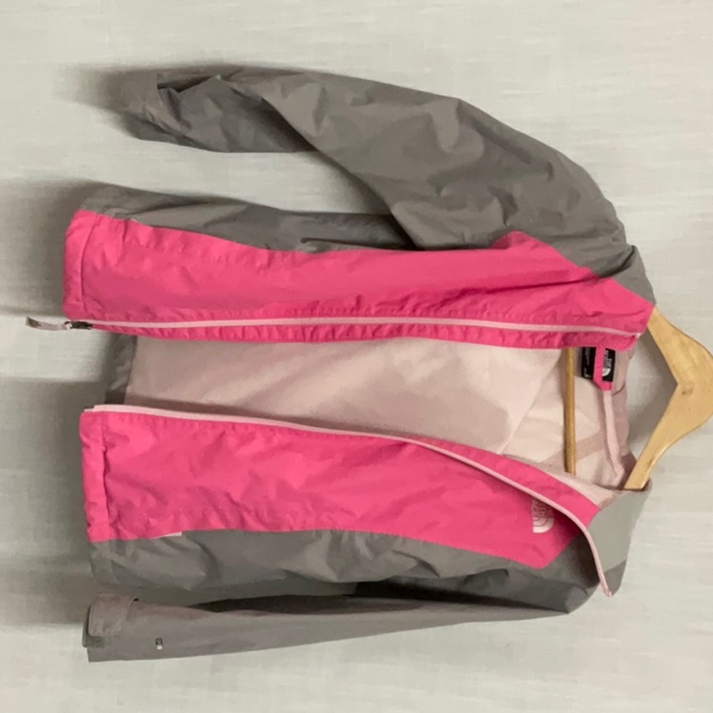 North face rain jacket has been worn
